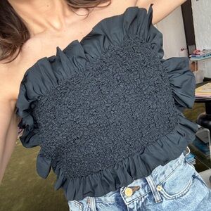 Cecilie Bahnsen strapless tie top AW20